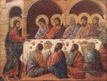 Aussehen Während die Apostel sind in Tabelle Schule Siena Duccio